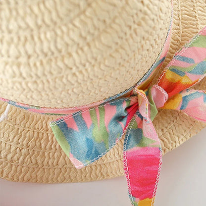 Layered Cotton Floral Dress w Hat