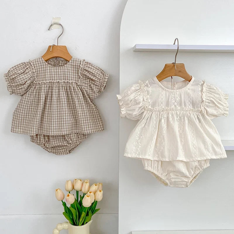 Short Sleeve Balloon Bloomer Set