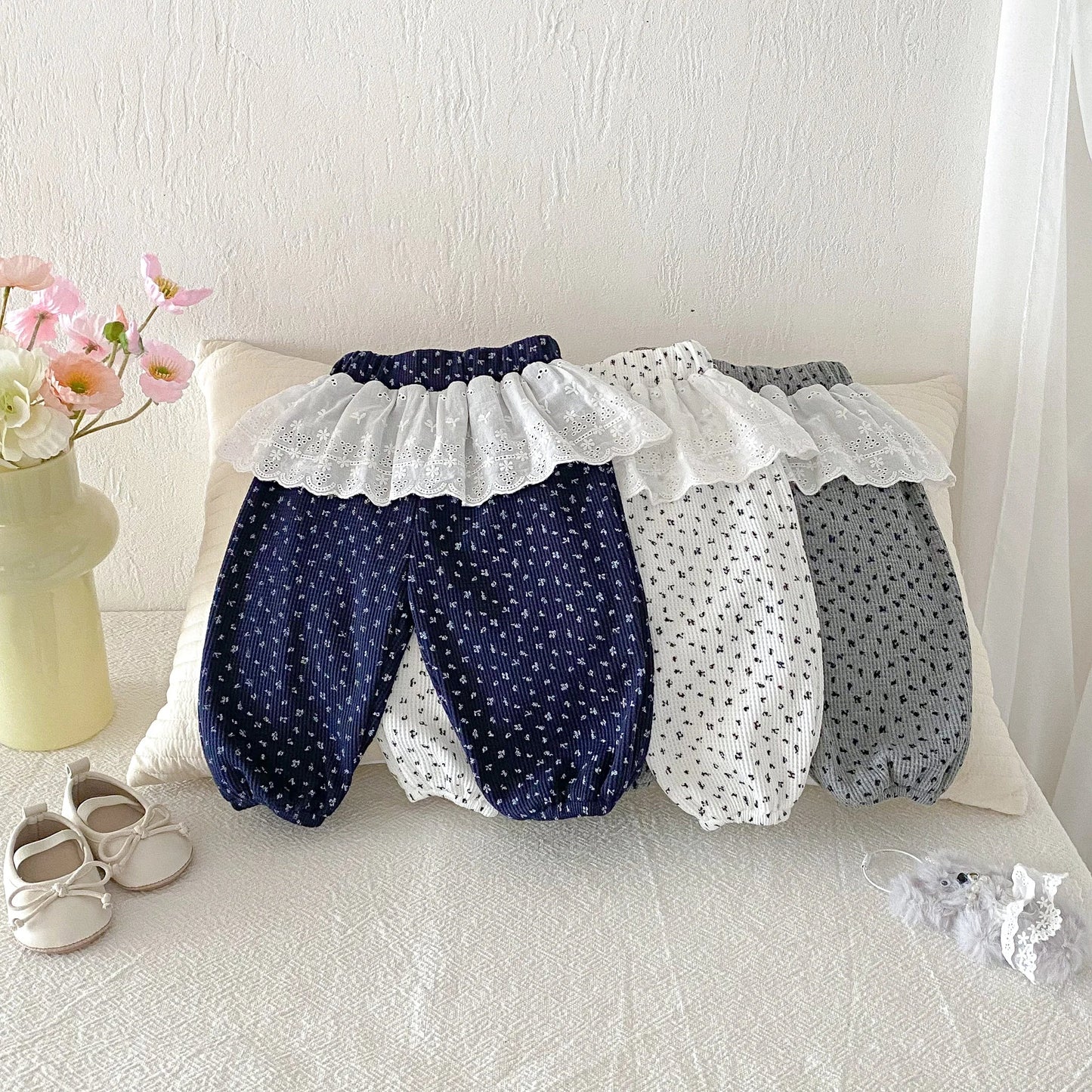 Lace Ruffle Lounge Pants