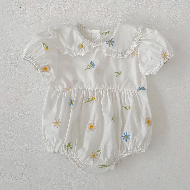 Floral Puff Sleeve Romper