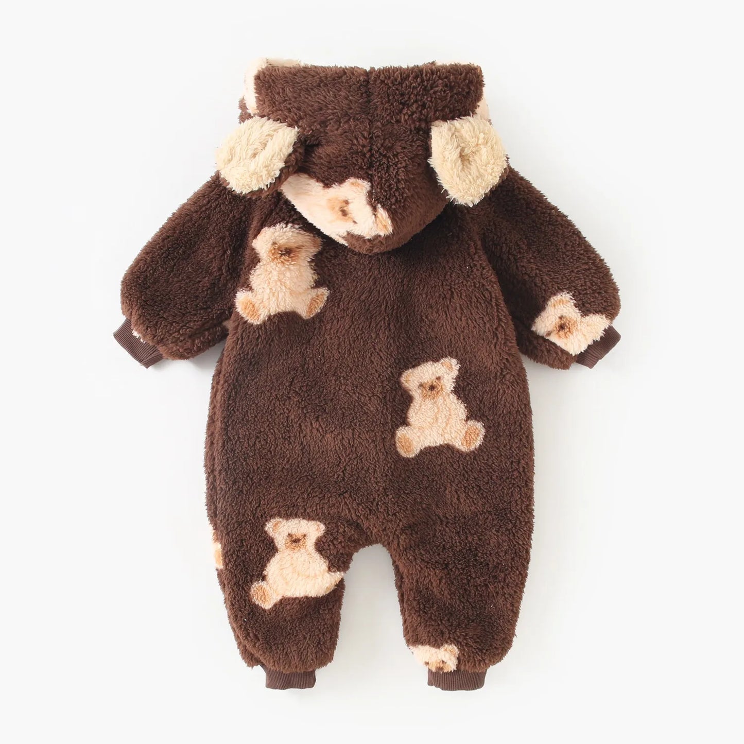 Teddy Bear Fleece Hooded Jumpsuit