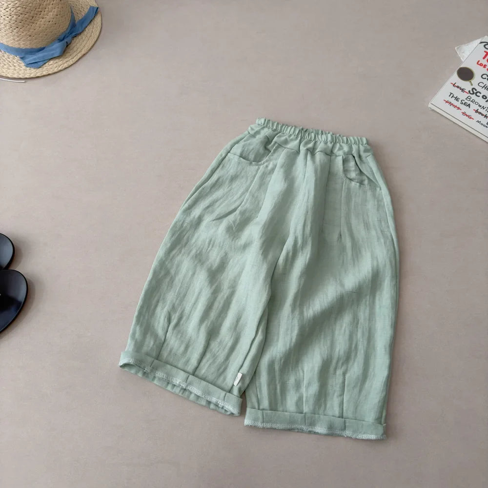 Cotton Linen Slacks Pants