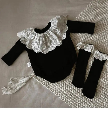 Eyelet Collar Romper