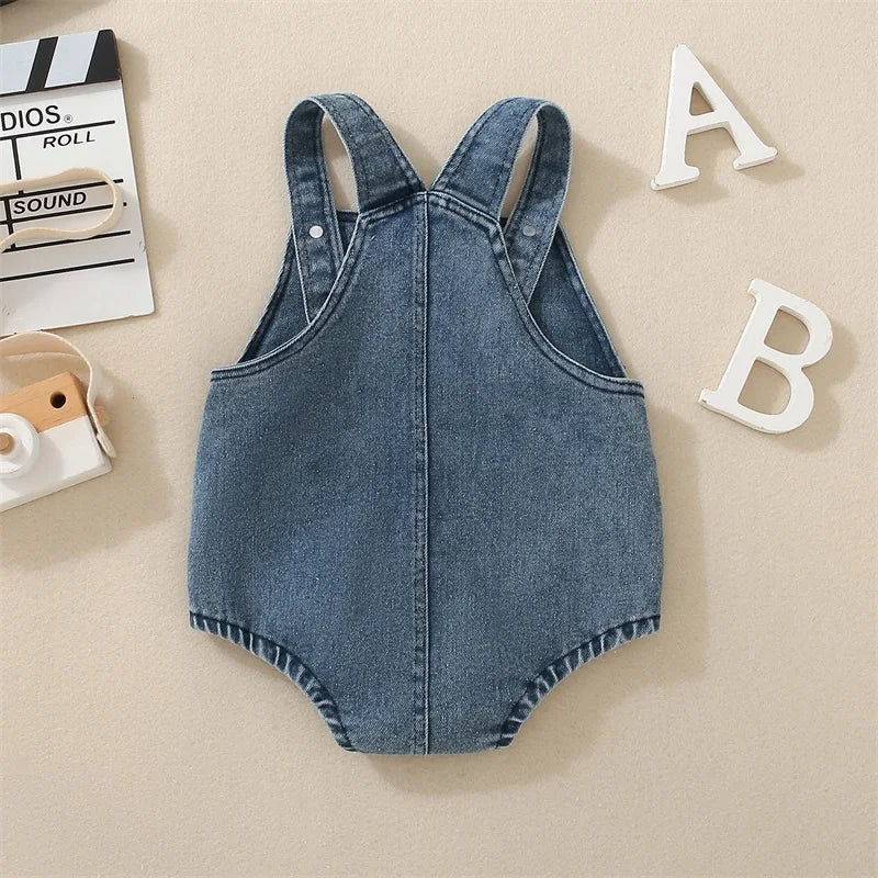Denim Pocketed Romper