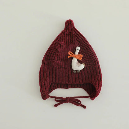Knitted Swan Beanie Hat