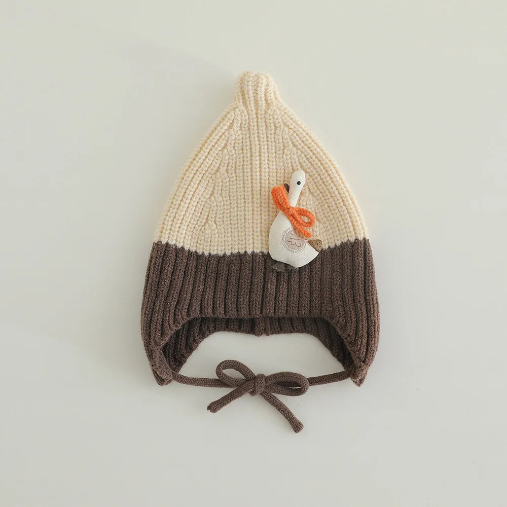 Knitted Swan Beanie Hat