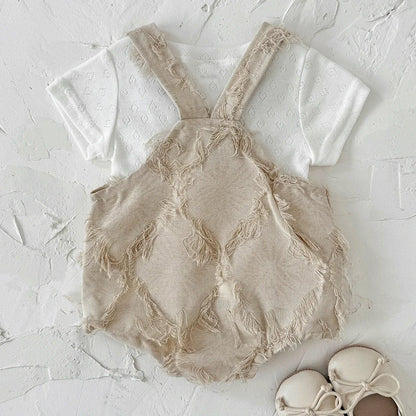 Boho Fringe Jumpsuit Set