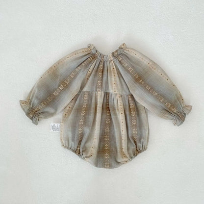 Plaid Jacquard Romper