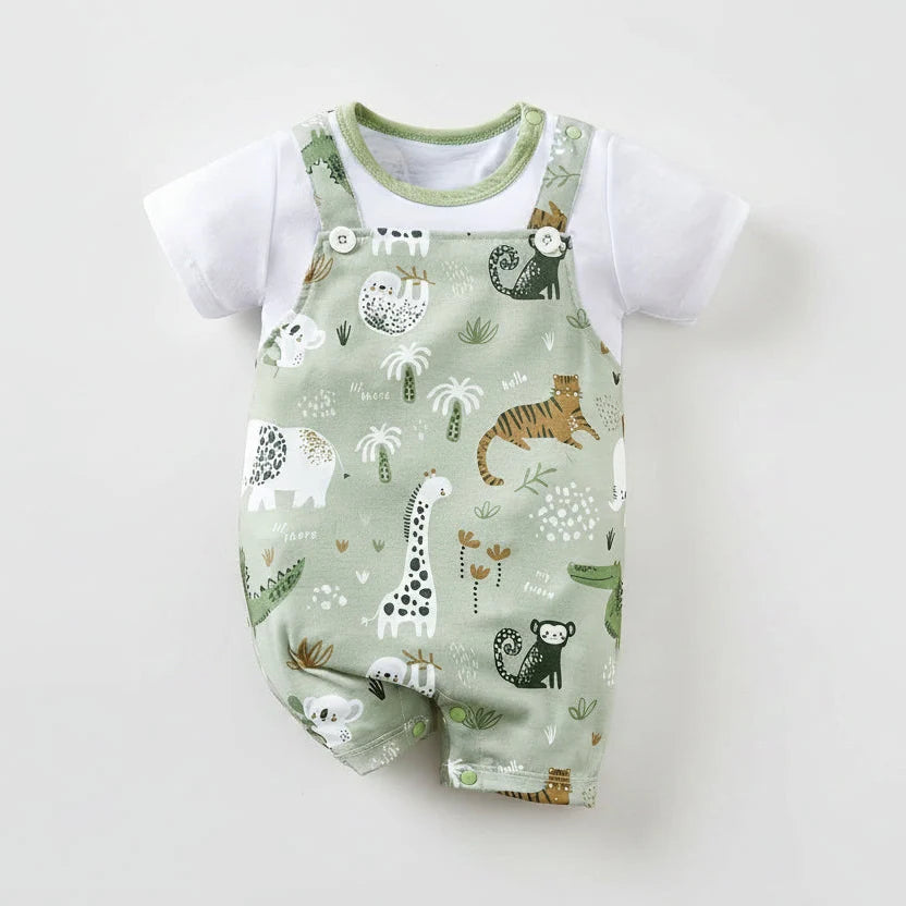 Animal Zoo Print Romper Jumpsuit