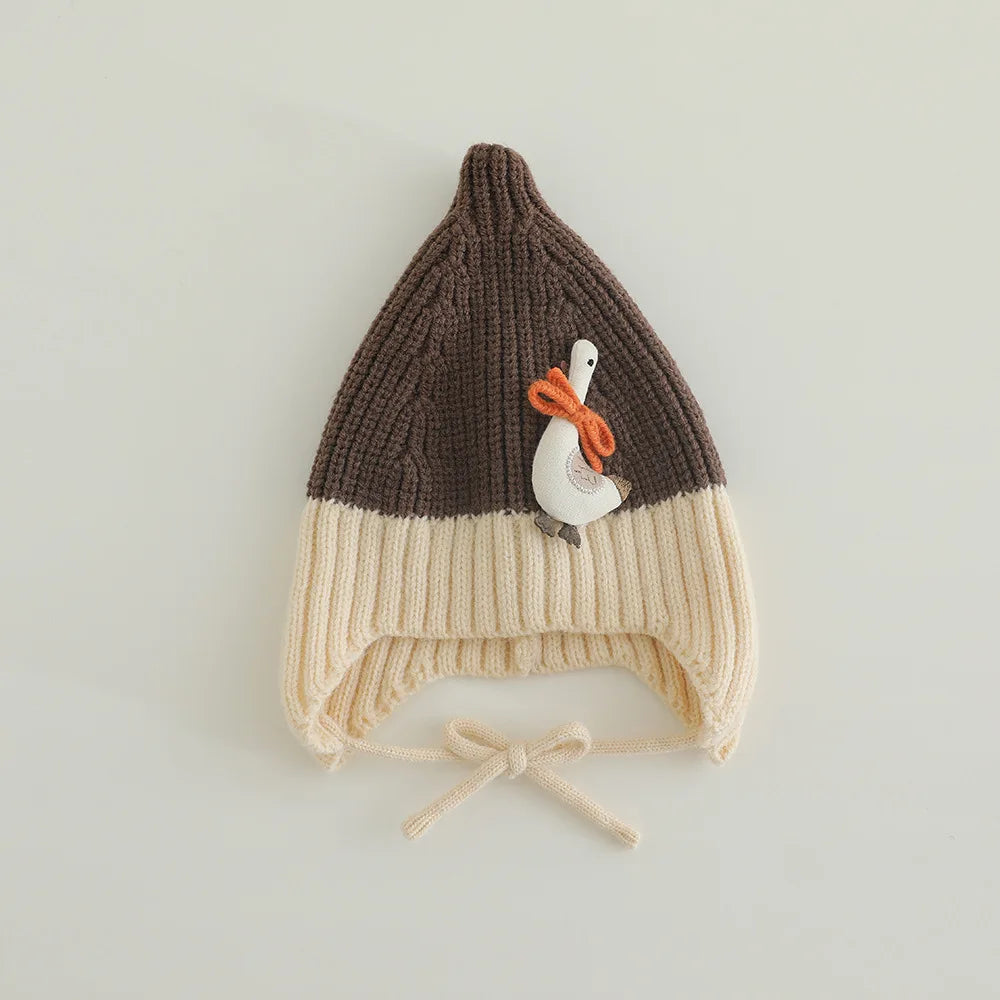 Knitted Swan Beanie Hat