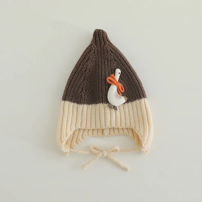 Knitted Swan Beanie Hat