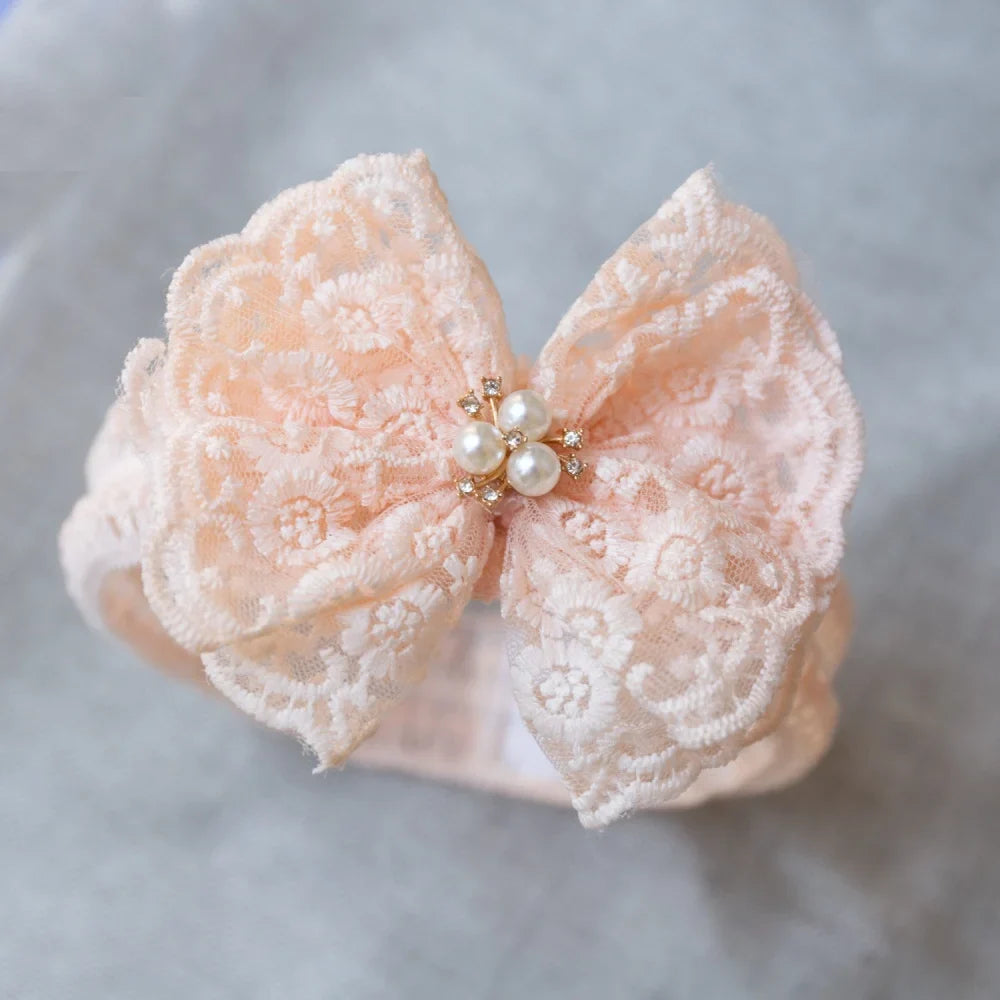 Elastic Pearl Lace Headband