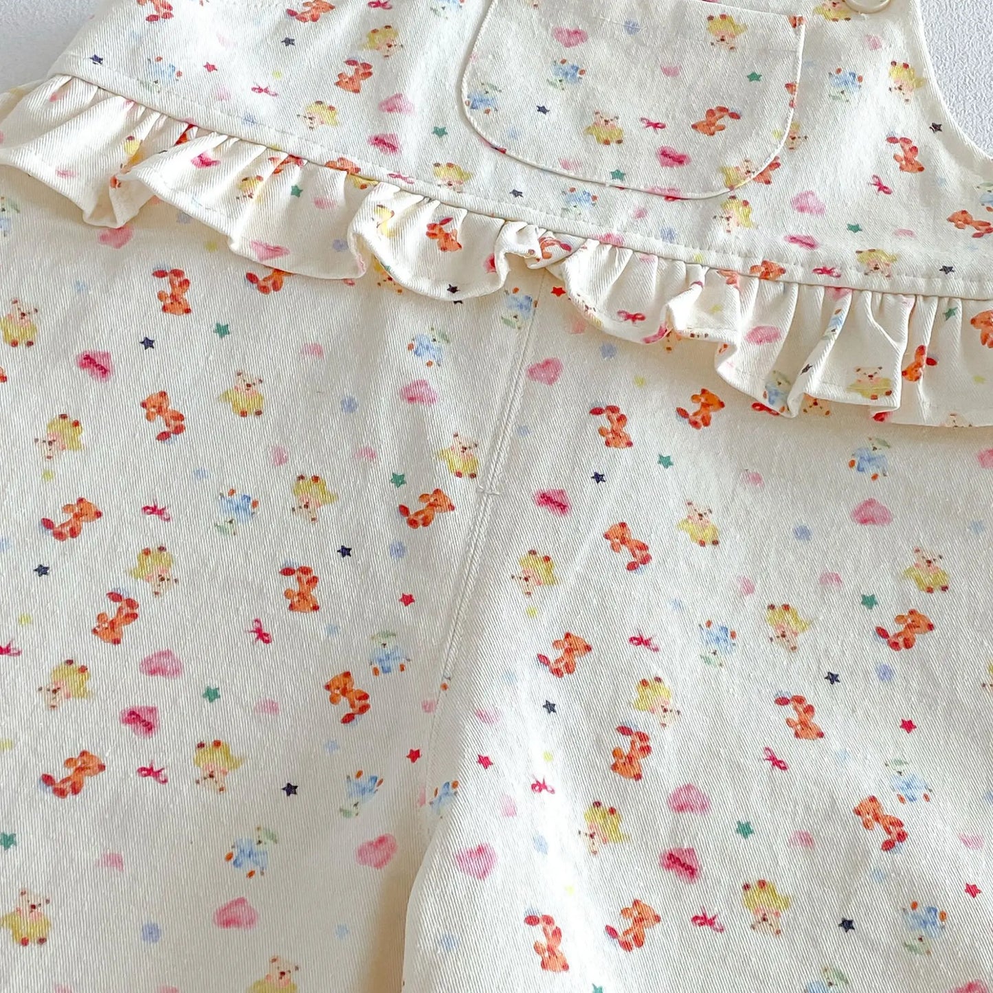 Cartoon Print Suspender Jumpsuit