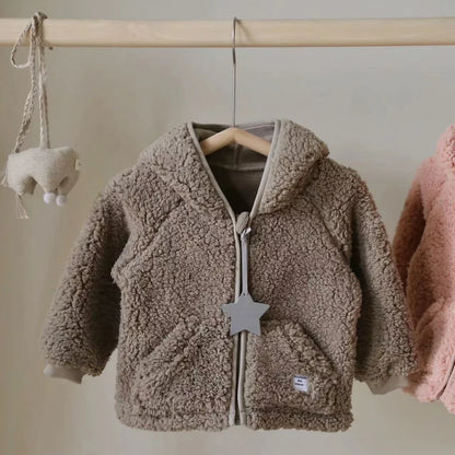 Plush Hooded Zip Jacket