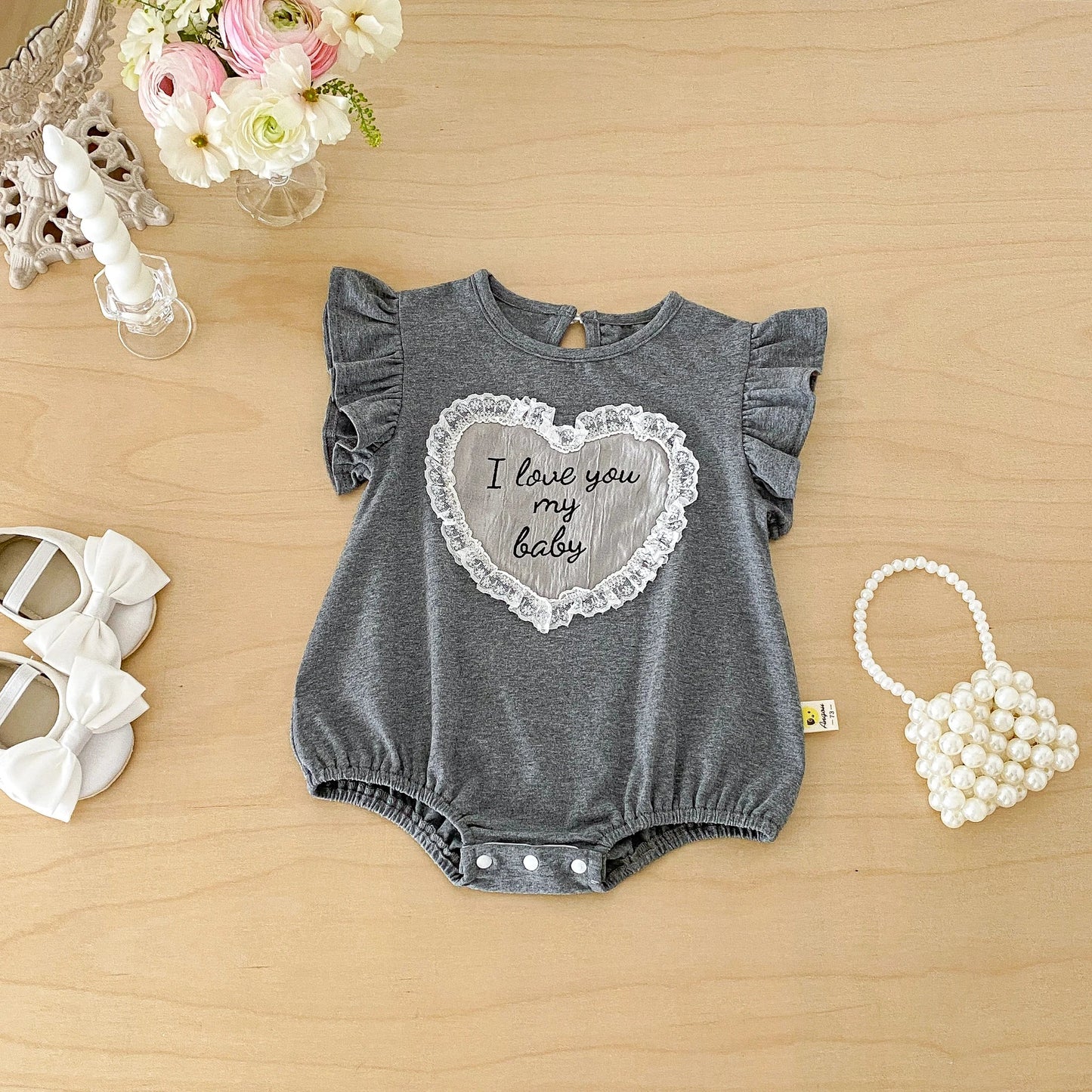Lace Heart Romper