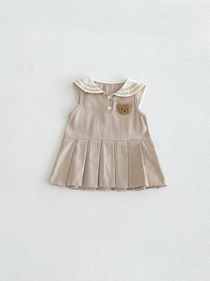 Preppy Sleeveless Bear Dress