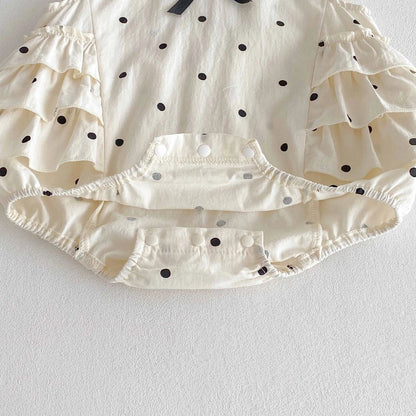 Polka Dot Layered Romper