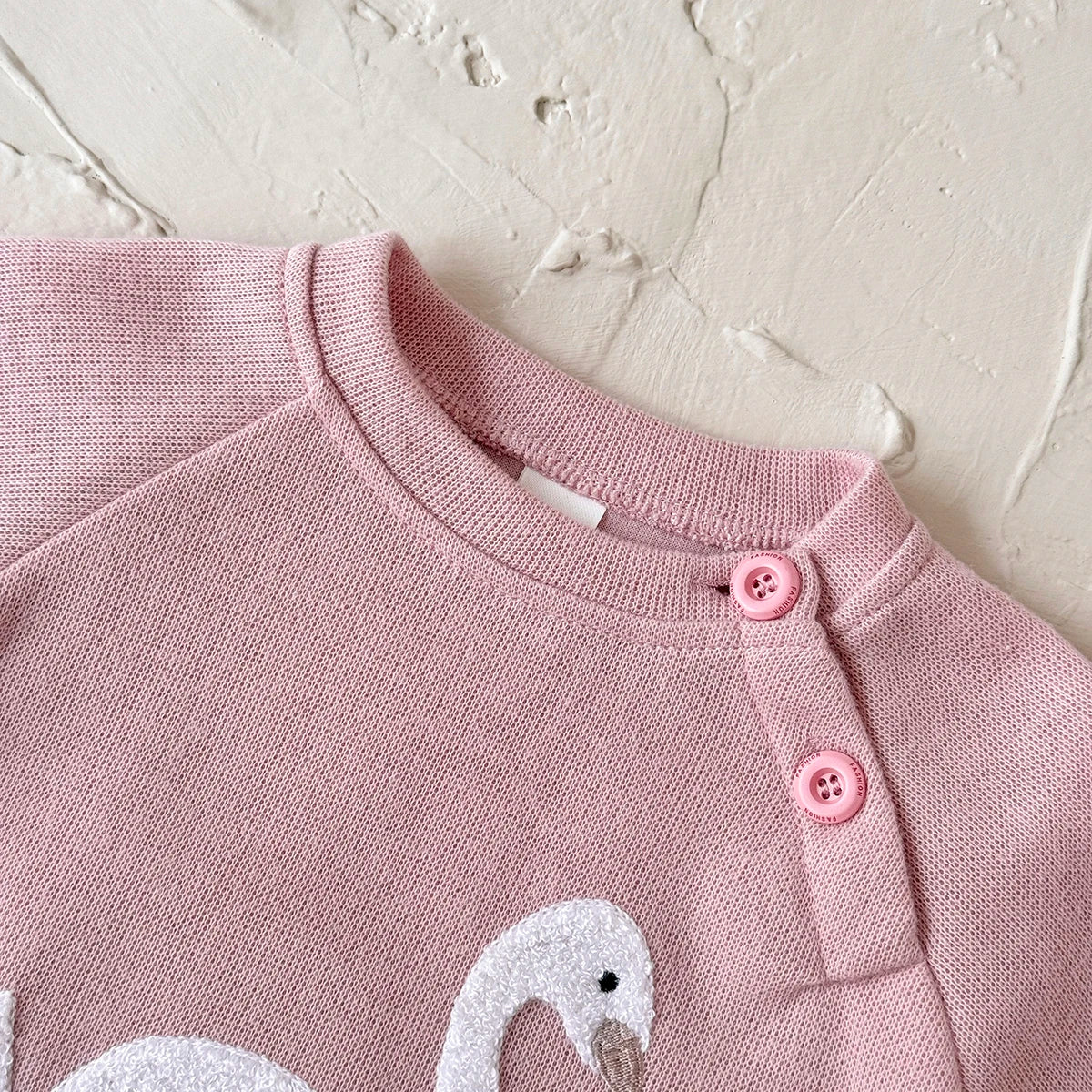 Swan Embroidered Sweater Set
