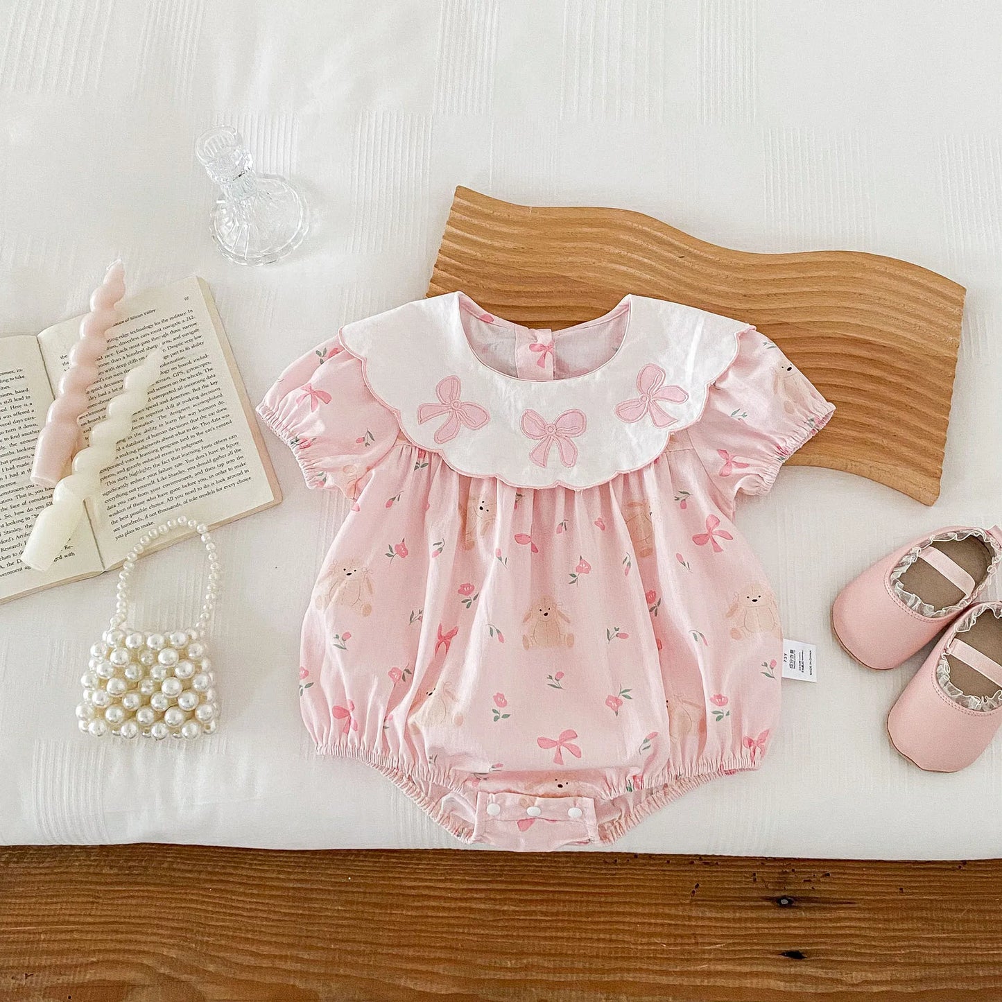 Bunny Rabbit Ribbon Romper