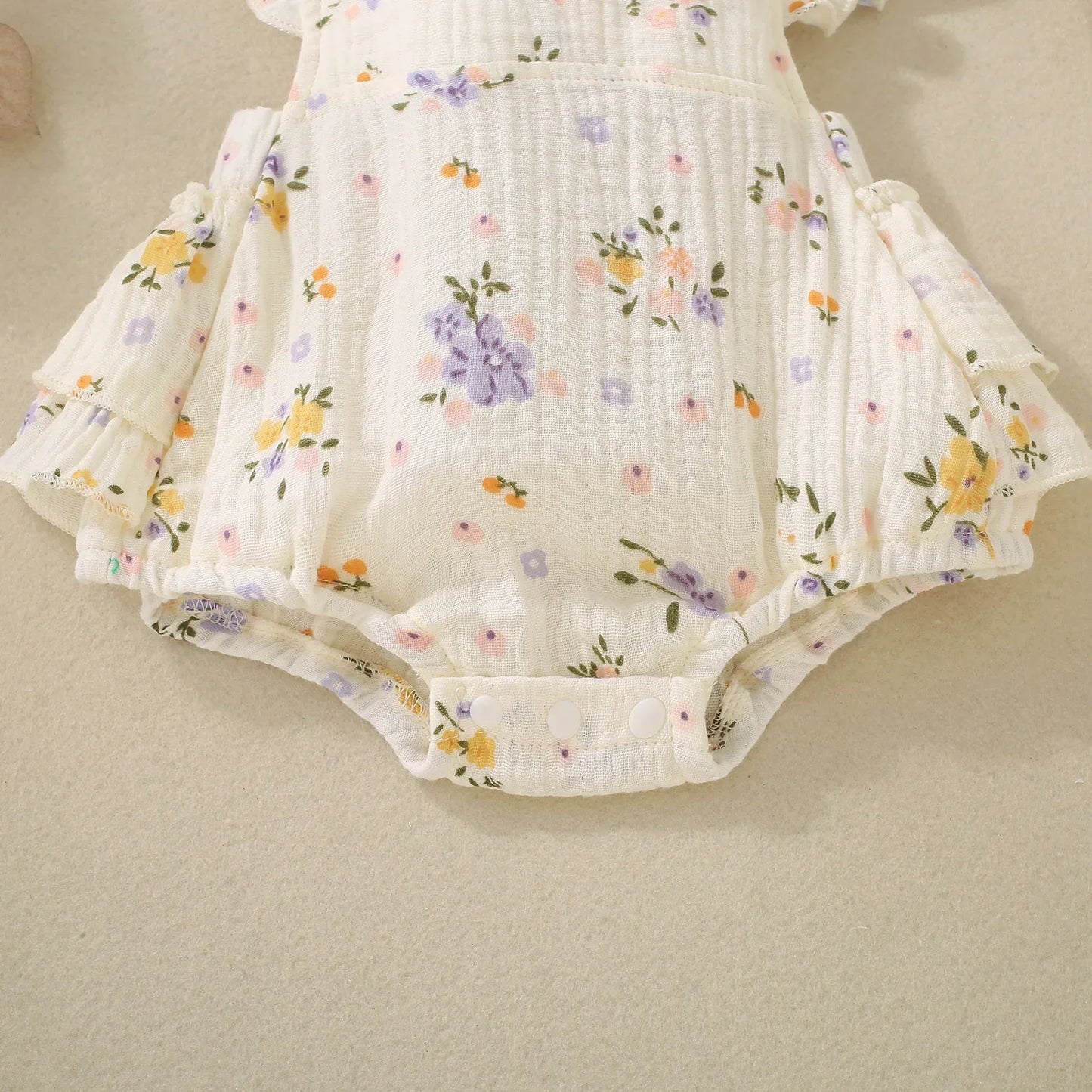 Summer Flower Romper w Headband