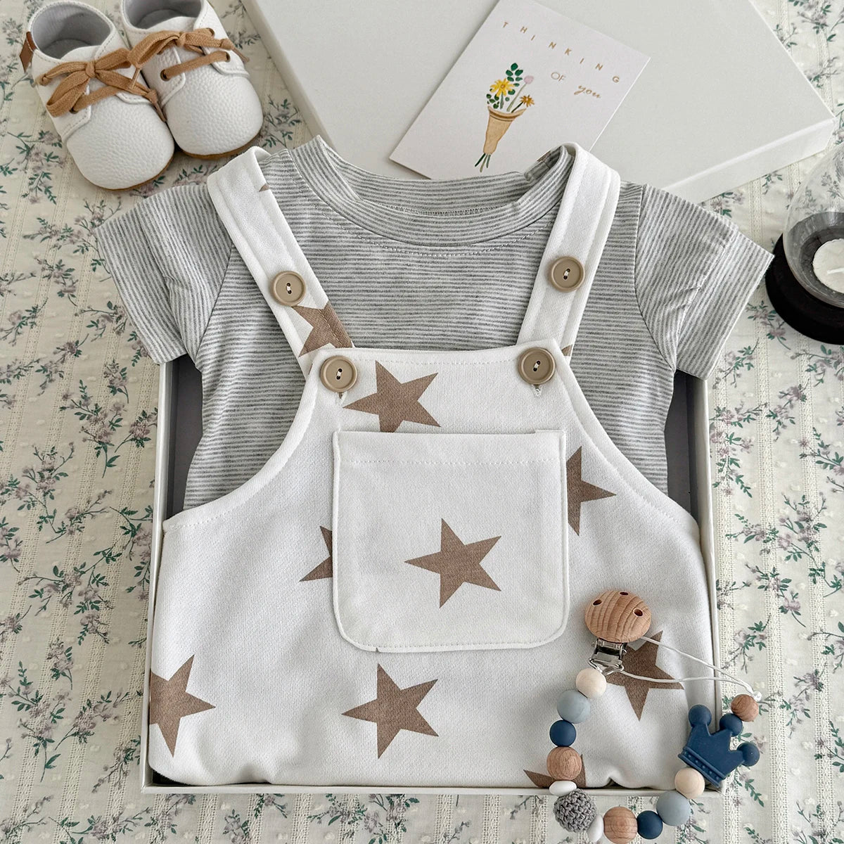 Star Suspender Jumpsuit Set
