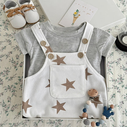 Star Suspender Jumpsuit Set