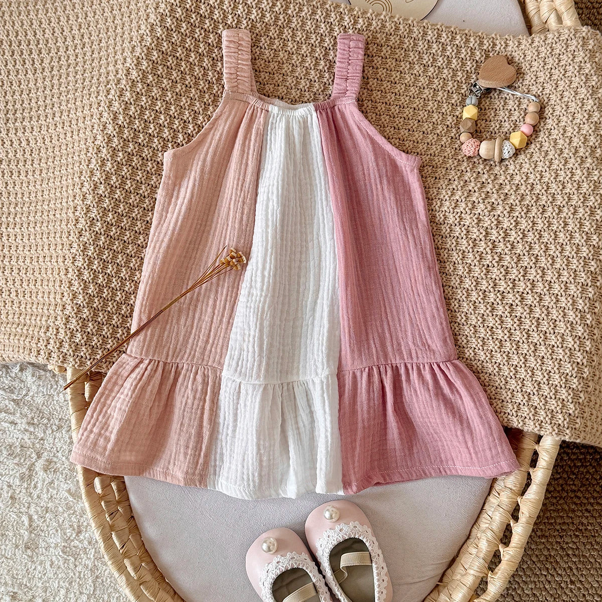 TriColor Cotton Dress
