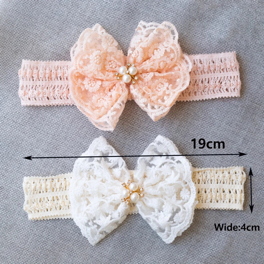 Elastic Pearl Lace Headband