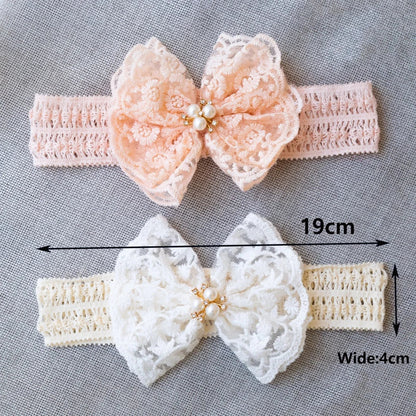 Elastic Pearl Lace Headband