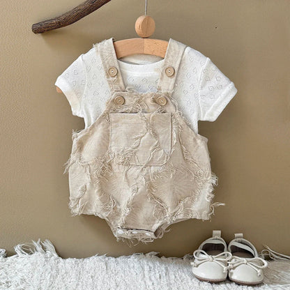 Boho Fringe Jumpsuit Set
