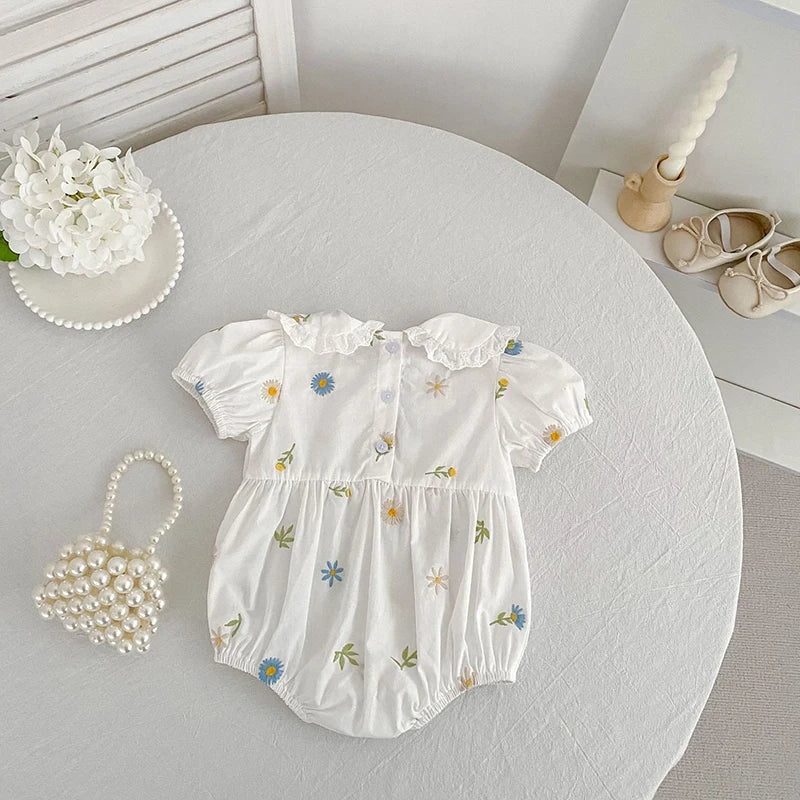 Floral Puff Sleeve Romper