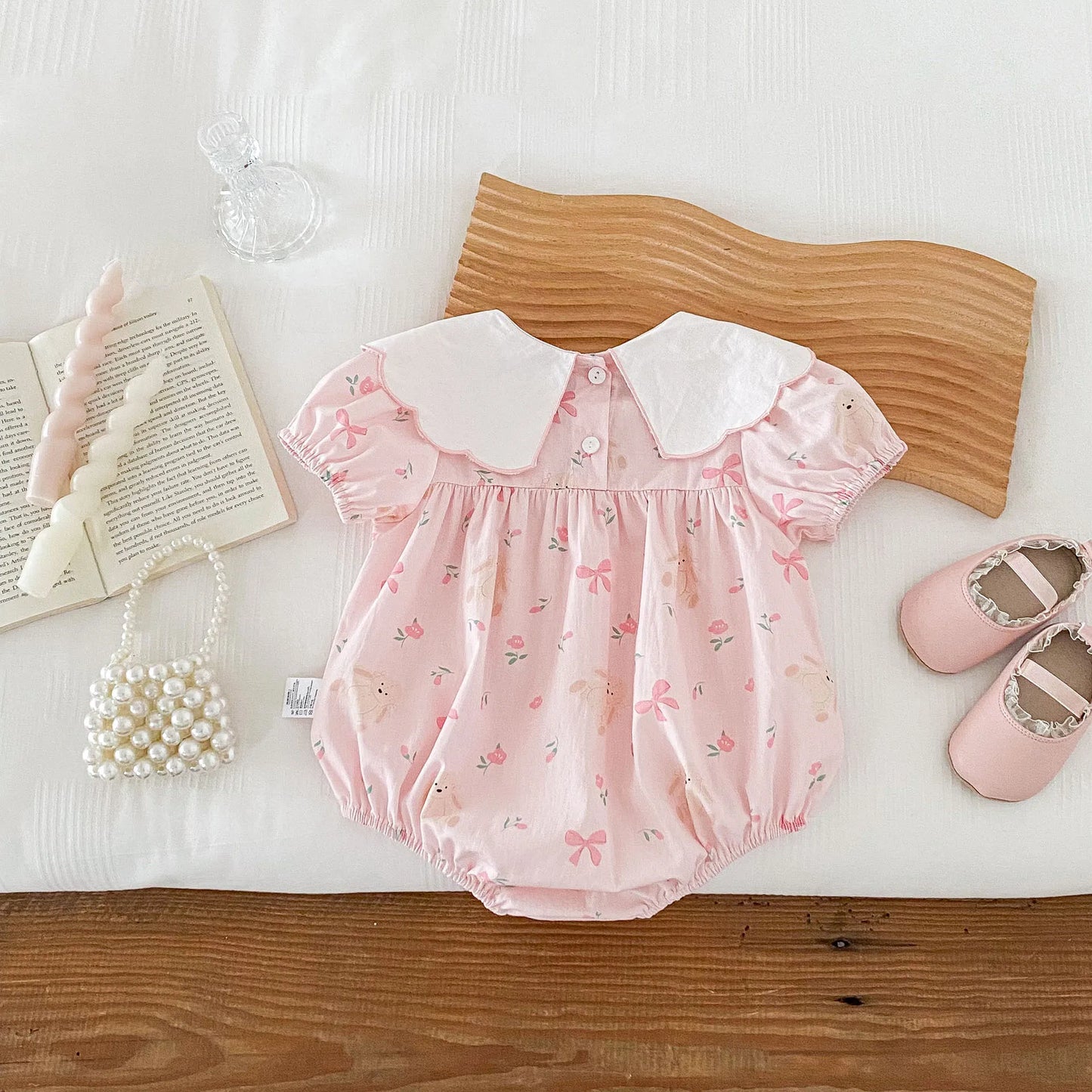 Bunny Rabbit Ribbon Romper