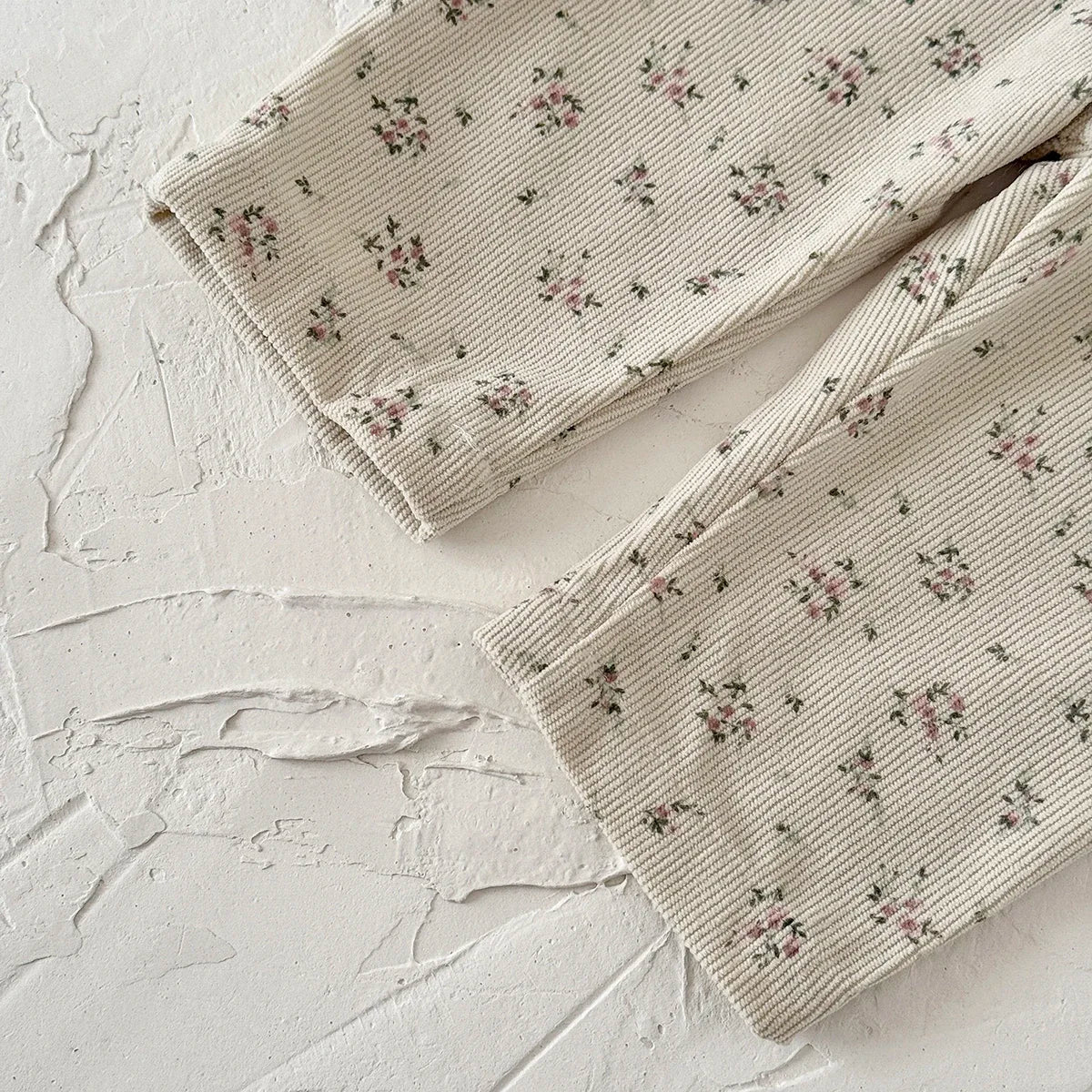 Floral Corduroy Dungarees Jumpsuit
