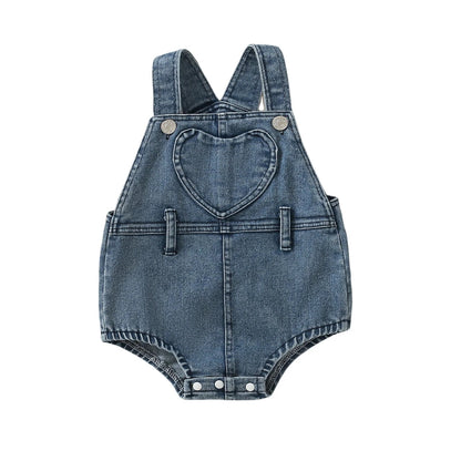 Denim Pocketed Romper