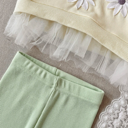 Flower Embroidery Lace Hem Set