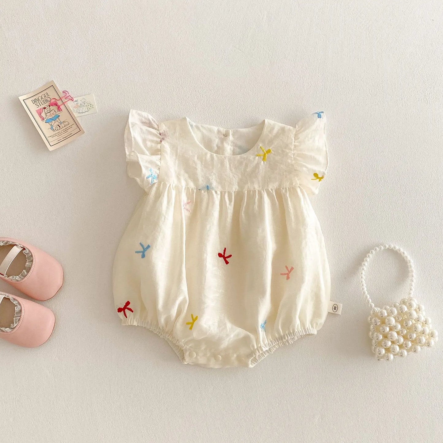 Ribbon Fly Sleeve Sister Outfits