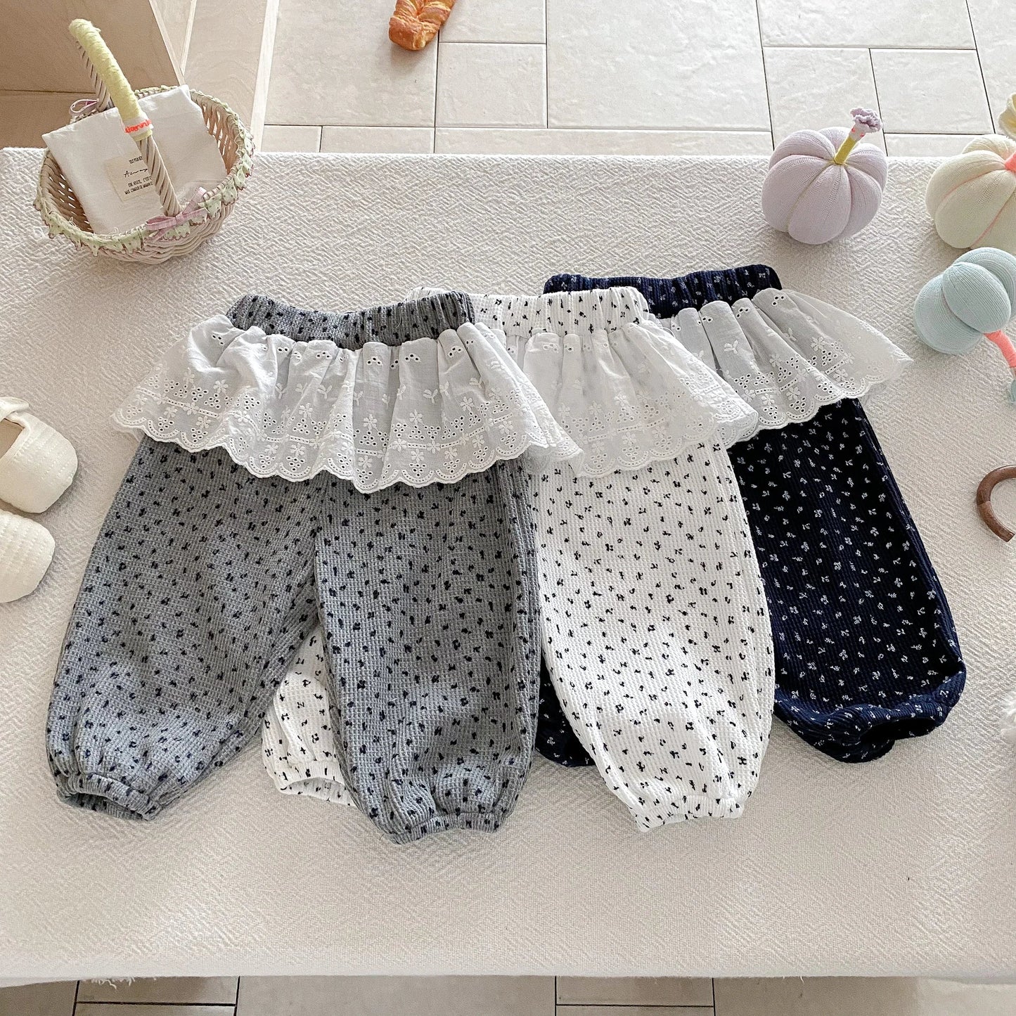Lace Ruffle Lounge Pants