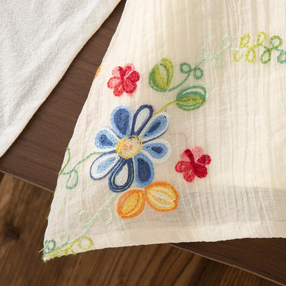 Embroidered Round Neck Dress
