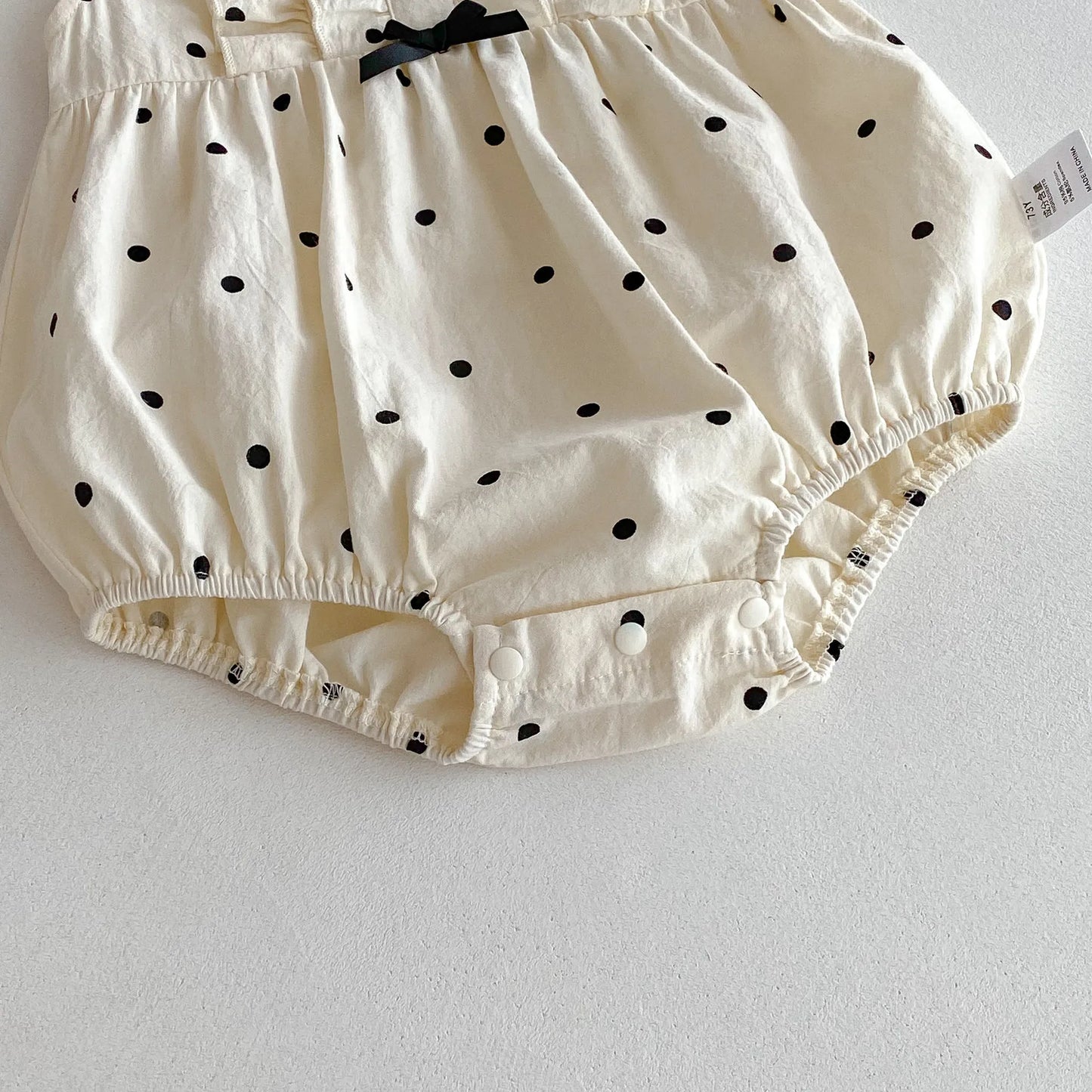 Polka Dot Ribbon Romper