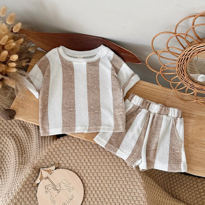 Striped Shorts Sand Set
