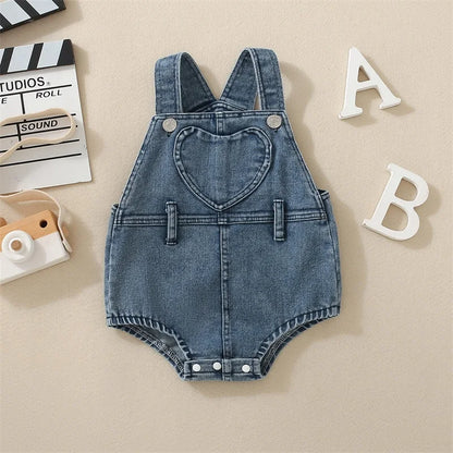 Denim Pocketed Romper