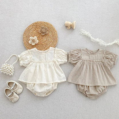 Short Sleeve Balloon Bloomer Set