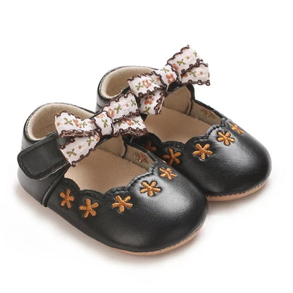 Floral Embroidered Pre Walker Shoes