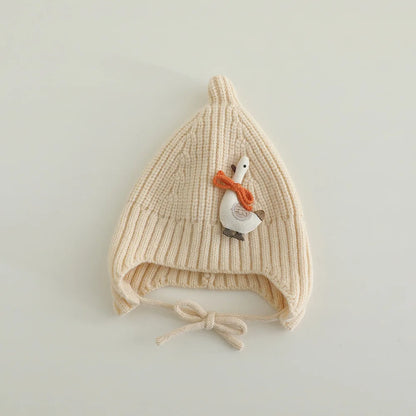 Knitted Swan Beanie Hat