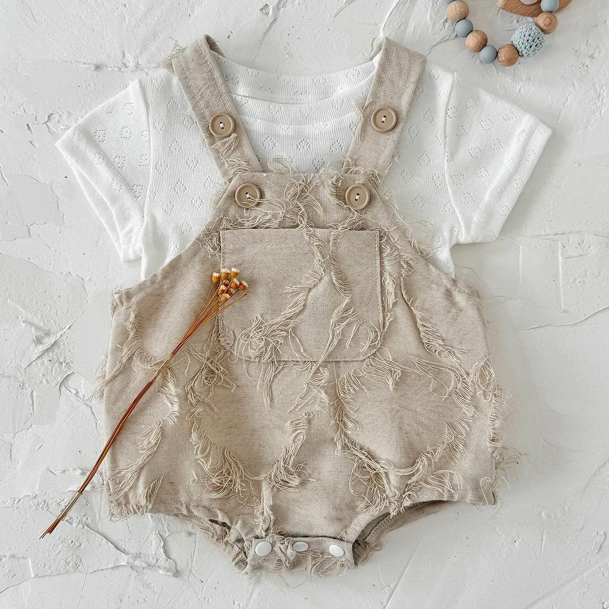 Boho Fringe Jumpsuit Set