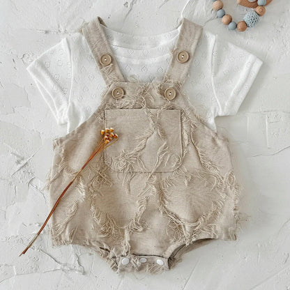Boho Fringe Jumpsuit Set