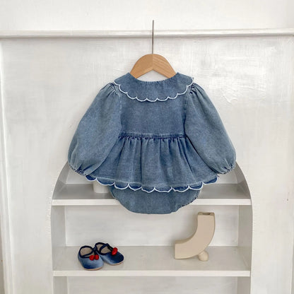 Denim Flare Romper