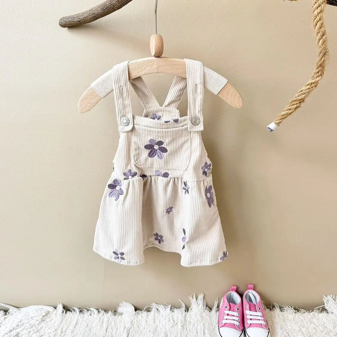 Corduroy Flower Dress