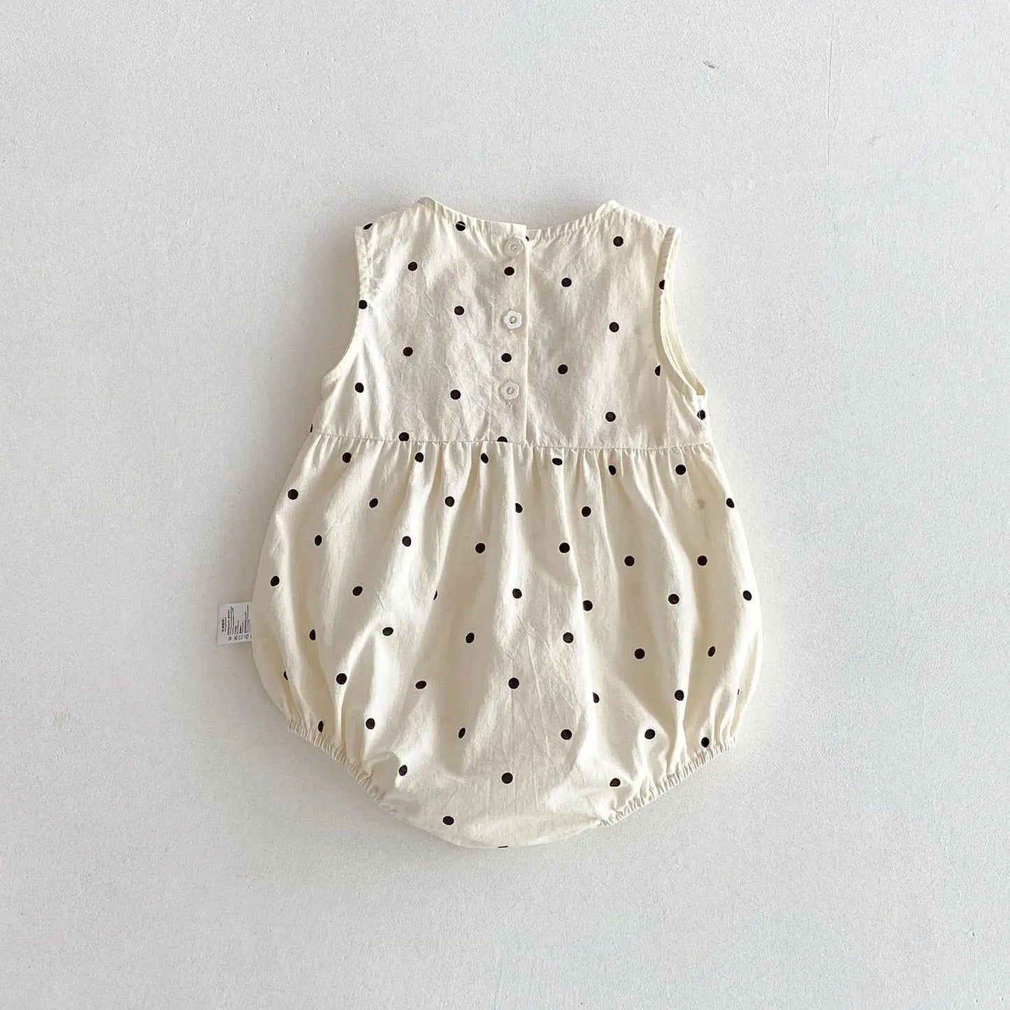 Polka Dot Ribbon Romper