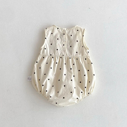 Polka Dot Ribbon Romper